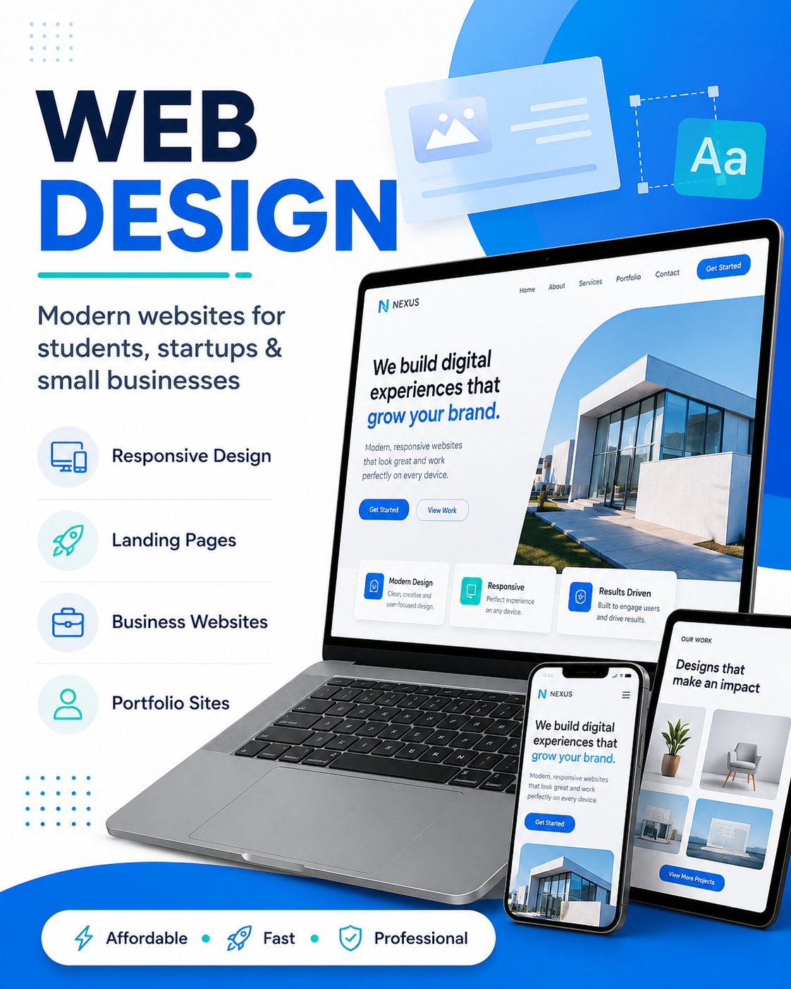 Affordable Website Design for Students & Small Businesses image 3