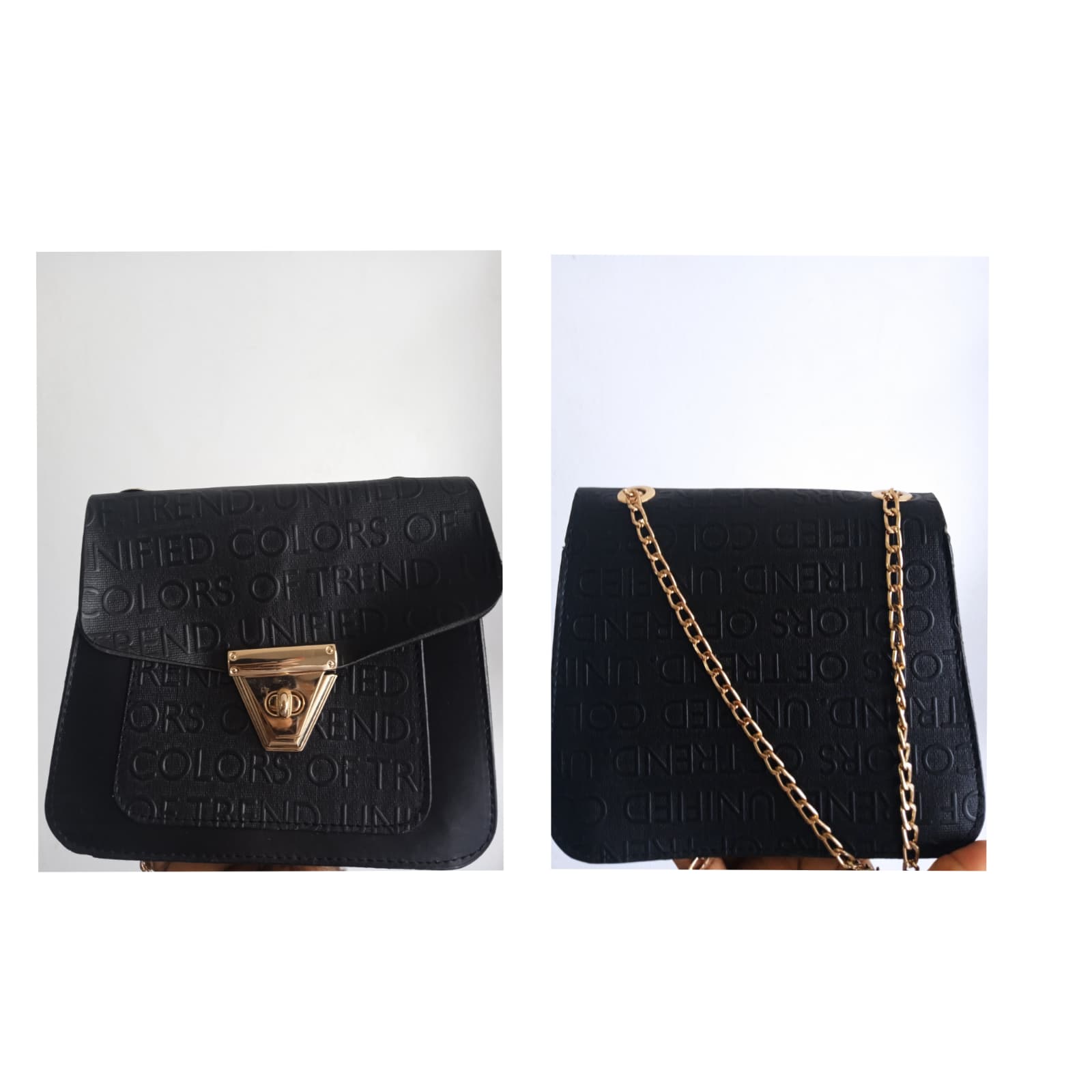 Black Crocodile-Pattern Mini Handbag image 2